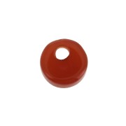 Sequin rond 6 mm en pierre gemme teintée - Agate Rouge x1