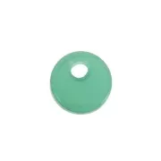 Sequin rond 6 mm en pierre gemme - Agate Verte x1