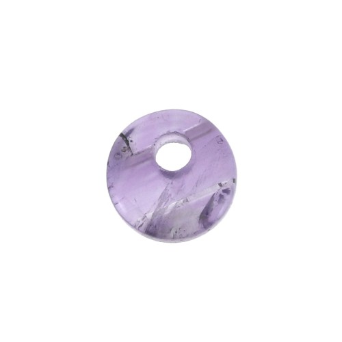 Sequin rond 6 mm en pierre gemme - Amethyste x1