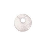 Sequin rond 6 mm en pierre gemme - Quartz Rose x1