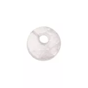 Sequin rond 6 mm en pierre gemme - Quartz Rose x1