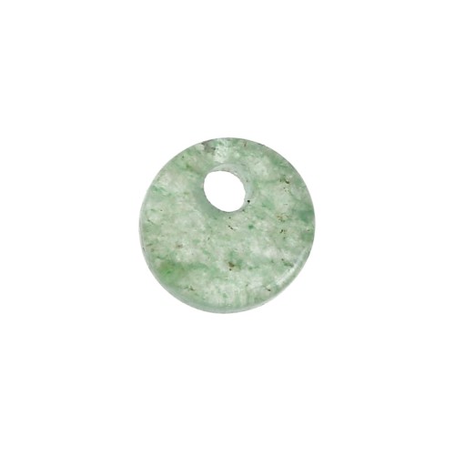 Sequin rond 6 mm en pierre gemme - Aventurine x1