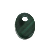 Sequin ovale 8x6 mm en pierre gemme - Malachite x1