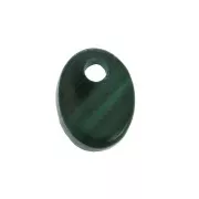 Sequin ovale 8x6 mm en pierre gemme - Malachite x1