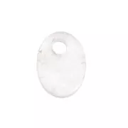 Sequin ovale 8x6 mm en pierre gemme - Rose Quartz x1