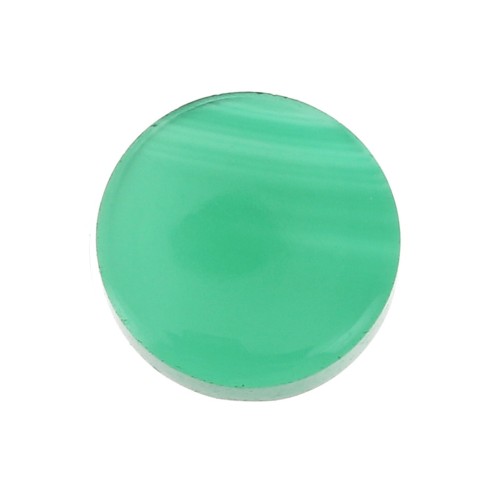 Cabochon plat rond - palet - 8 mm en pierre gemme - Agate Verte x1
