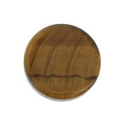 Cabochon plat rond - palet - 8 mm en pierre gemme - Oeil de Tigre x1|raw }}