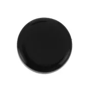 Cabochon plat rond - palet - 8 mm en pierre gemme - Black Onyx x1