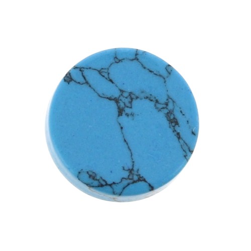 Cabochon plat rond - palet - 8 mm en pierre gemme - imitation Turquoise x1