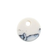 Sequin rond 8 mm en pierre gemme - Howlite x1|raw }}