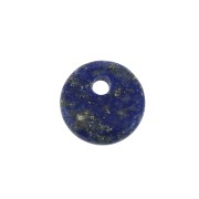 Sequin rond 8 mm en pierre gemme - Lapis Lazuli x1