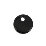 Sequin rond 8 mm en pierre gemme - Black Onyx x1