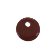 Sequin rond 8 mm en pierre gemme - Jaspe Rouge x1|raw }}