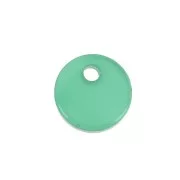 Sequin rond 8 mm en pierre gemme - Agate Verte x1