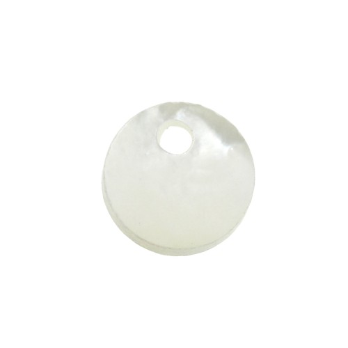 Sequin rond 8 mm en nacre x1