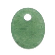 Sequin ovale 12x10 mm en pierre gemme - Aventurine x1|raw }}