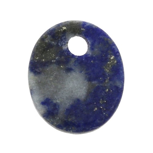 Sequin ovale 12x10 mm en pierre gemme - Lapis Lazuli x1