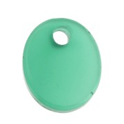 Sequin ovale 12x10 mm en pierre gemme - Agate Verte x1|raw }}