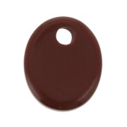 Sequin ovale 12x10 mm en pierre gemme - Jaspe Rouge x1|raw }}