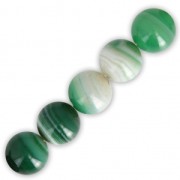 Perle Green Lace 16 mm - Agate teintée x1