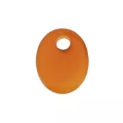 Sequin ovale 10x8 mm en pierre gemme teintée - Agate Rouge x1