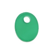 Sequin ovale 10x8 mm en pierre gemme - Agate Verte x1|raw }}