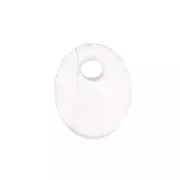 Sequin ovale 10x8 mm en pierre gemme - Quartz Rose x1