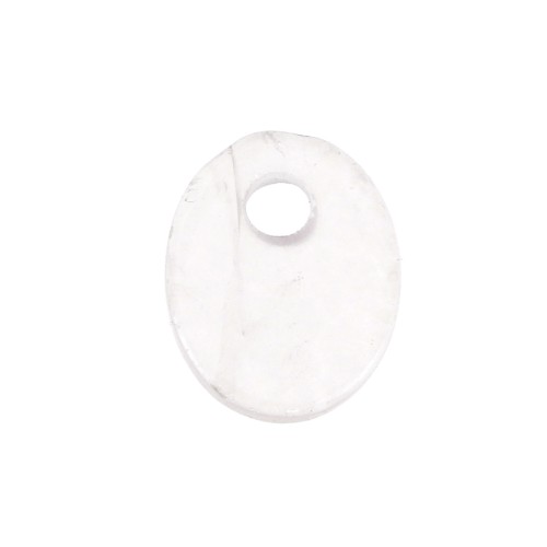 Sequin ovale 10x8 mm en pierre gemme - Quartz Rose x1