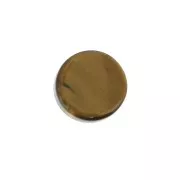 Cabochon plat rond - palet - 6 mm en pierre gemme - Oeil de Tigre x1