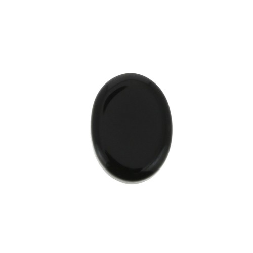 Cabochon plat ovale - palet - 8x6 mm en pierre gemme - Black Onyx x1