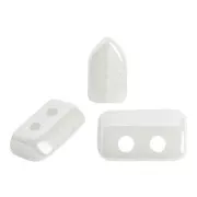 Perles en verre Piros® par Puca® 2x5 mm - Opaque White Ceramic Look x10g