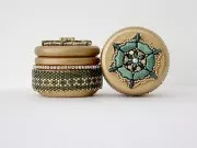 Perles en verre Piros® par Puca® 2x5 mm - Gold Mat x10g