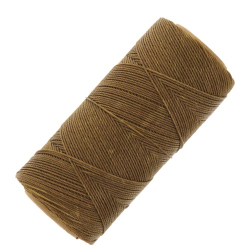 Bobine de fil ciré Linhasita pour micro macramé 0.75 mm - Old Bronze (204) x228m