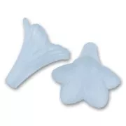 Fleurs 21x23 mm Bleu Frosted x10