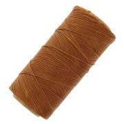 Bobine de fil ciré Linhasita pour micro macramé 0.75 mm - Camel Brown (498) x228m
