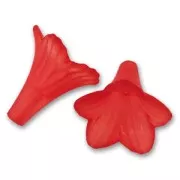 Fleurs 21x23 mm Light Siam Frosted x10