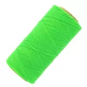 Bobine de fil ciré Linhasita pour micro macramé 0.75 mm - Fluo Green (329) x228m