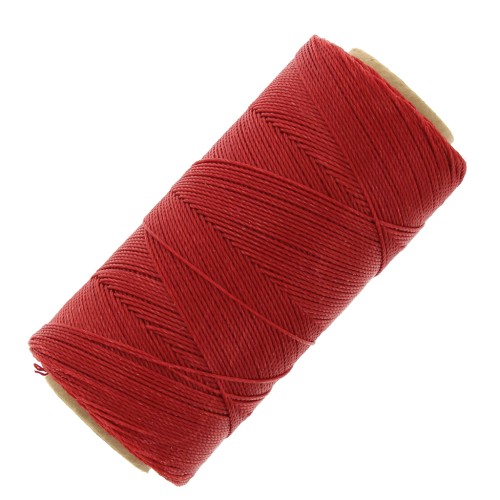 Bobine de fil ciré Linhasita pour micro macramé 0.75 mm - Rouge Cadmium (677) x228m