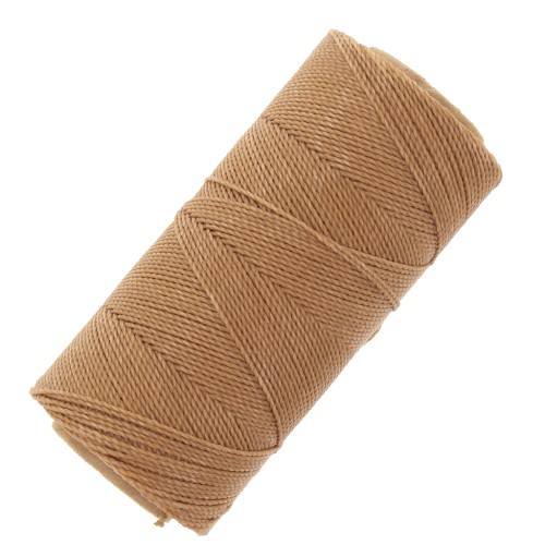 Bobine de fil ciré Linhasita pour micro macramé 1 mm - Cinnamon (Palha) x168m