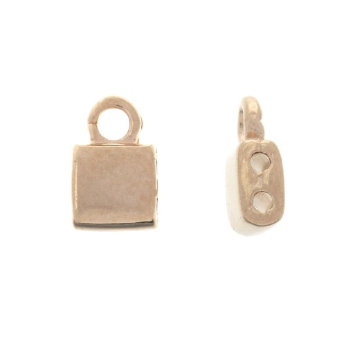 Cymbal Bead Endings Embout de finition pour Tila Beads 7.5x5mm Piperi Doré Rose x1