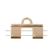 Cymbal - Embout pour tissage de perles Tila Beads 15x10 mm Piperi II Doré Rose x1