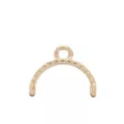 Cymbal Embout pour tissage de Miyuki Delica 11/0 12mm Skaloti II Doré Rose x1