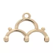 Cymbal - Embout pour tissage de Rocaille Miyuki 8/0 19 mm Lakos III Doré Rose x1