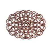 Estampe ovale 4,7x3,4 cm cuivré vieilli x1
