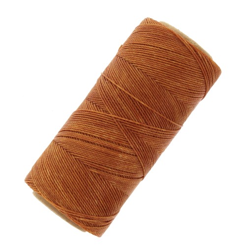 Bobine de fil ciré Linhasita pour micro macramé 0.75 mm - Caramel (203) x228m
