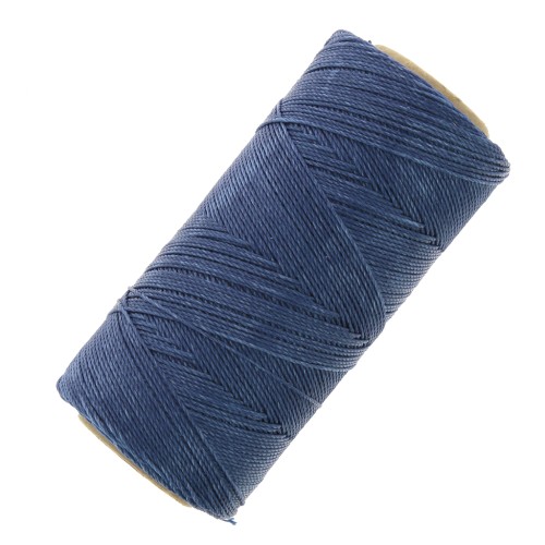 Bobine de fil ciré Linhasita pour micro macramé 0.75mm Bleu Jean foncé (275) x228m