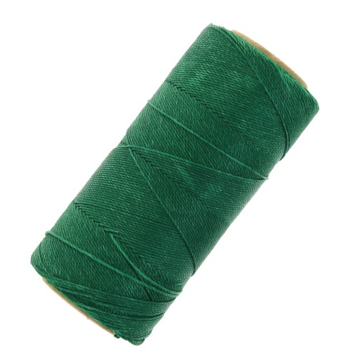 Bobine de fil ciré Linhasita pour micro macramé 0.75 mm - Dark Green (87) x228m
