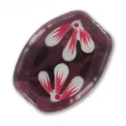 Olive plate 22x18 mm Amethyst x1