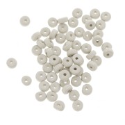 Perles Heishi rondelles en céramique 5.3x2.5 mm - Blanc gris mat x30|raw }}