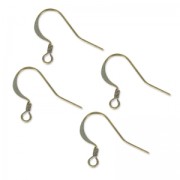 Crochets d'oreilles 17 mm bronze x4